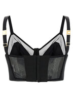 Elisabetta Franchi Cool Wool And Tulle Top