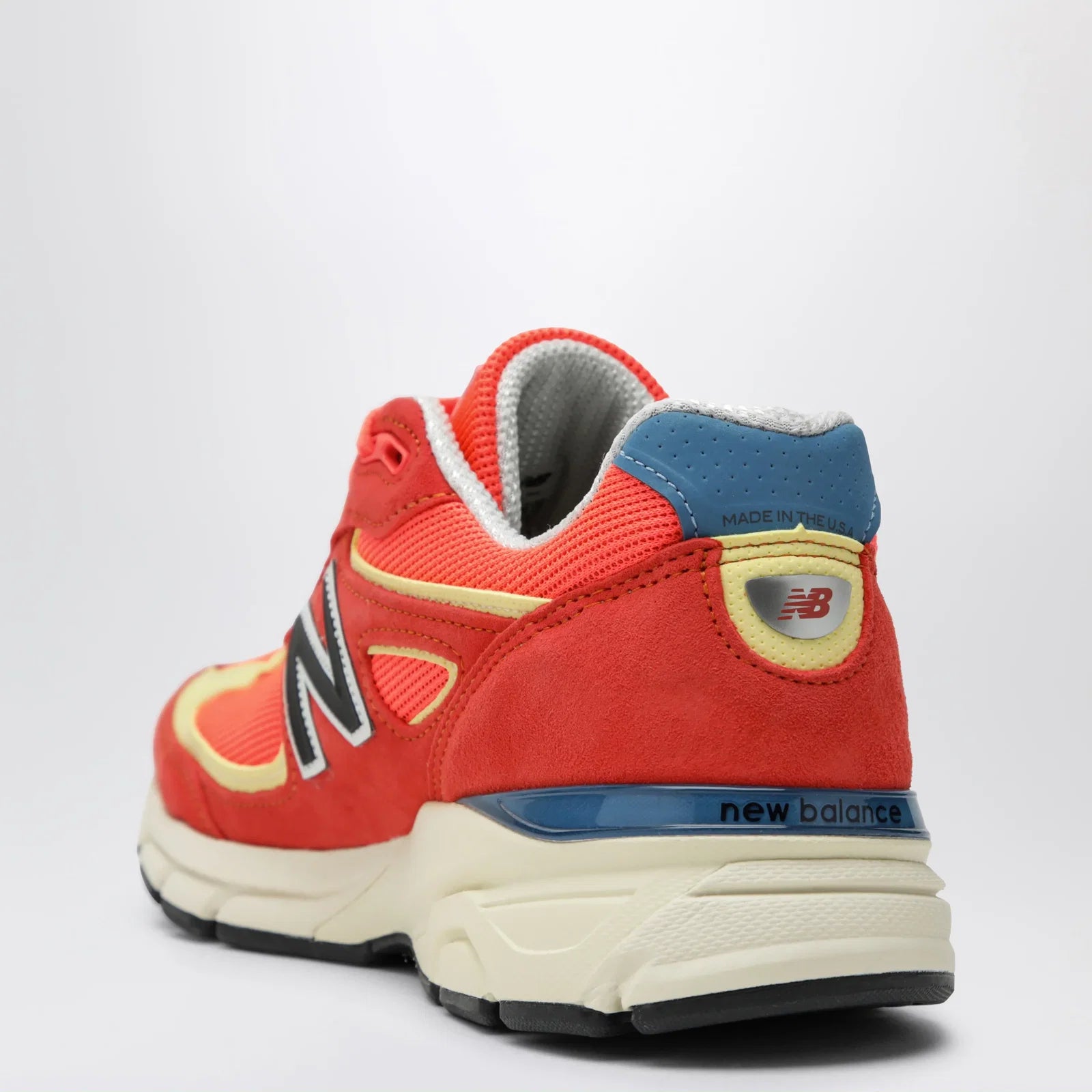 New Balance Sneakers Made in USA 990v4 Urgent Red/Maize/Afterglow