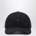 Ami Paris Black Ami De Coeur baseball cap
