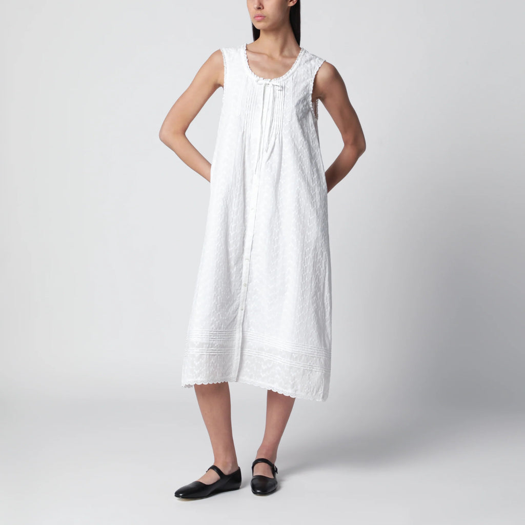 Dunst White embroidered babydoll dress
