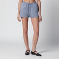Dunst Navy blue gingham pajama mini shorts
