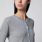 Dunst Grey mélange cotton-blend cardigan