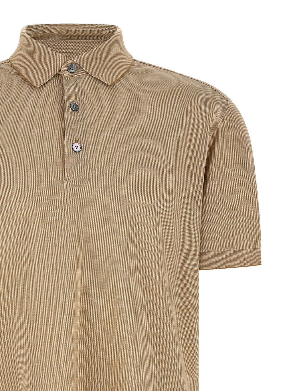Zegna Cotton Silk Polo Shirt