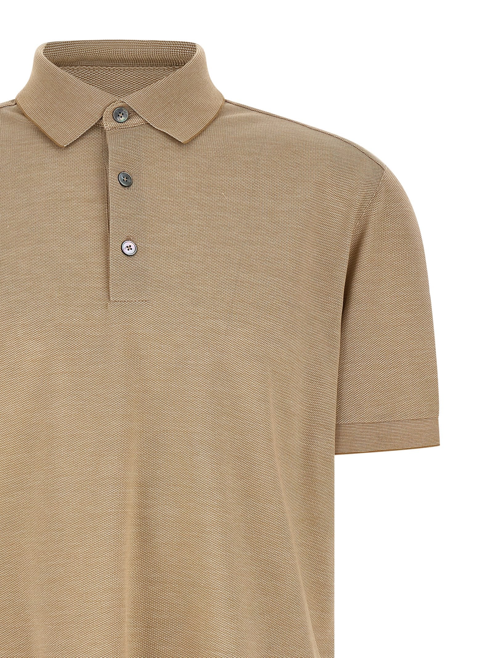 Zegna Cotton Silk Polo Shirt