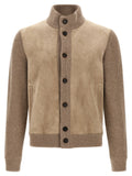 Zegna Suede Panel Cardigan