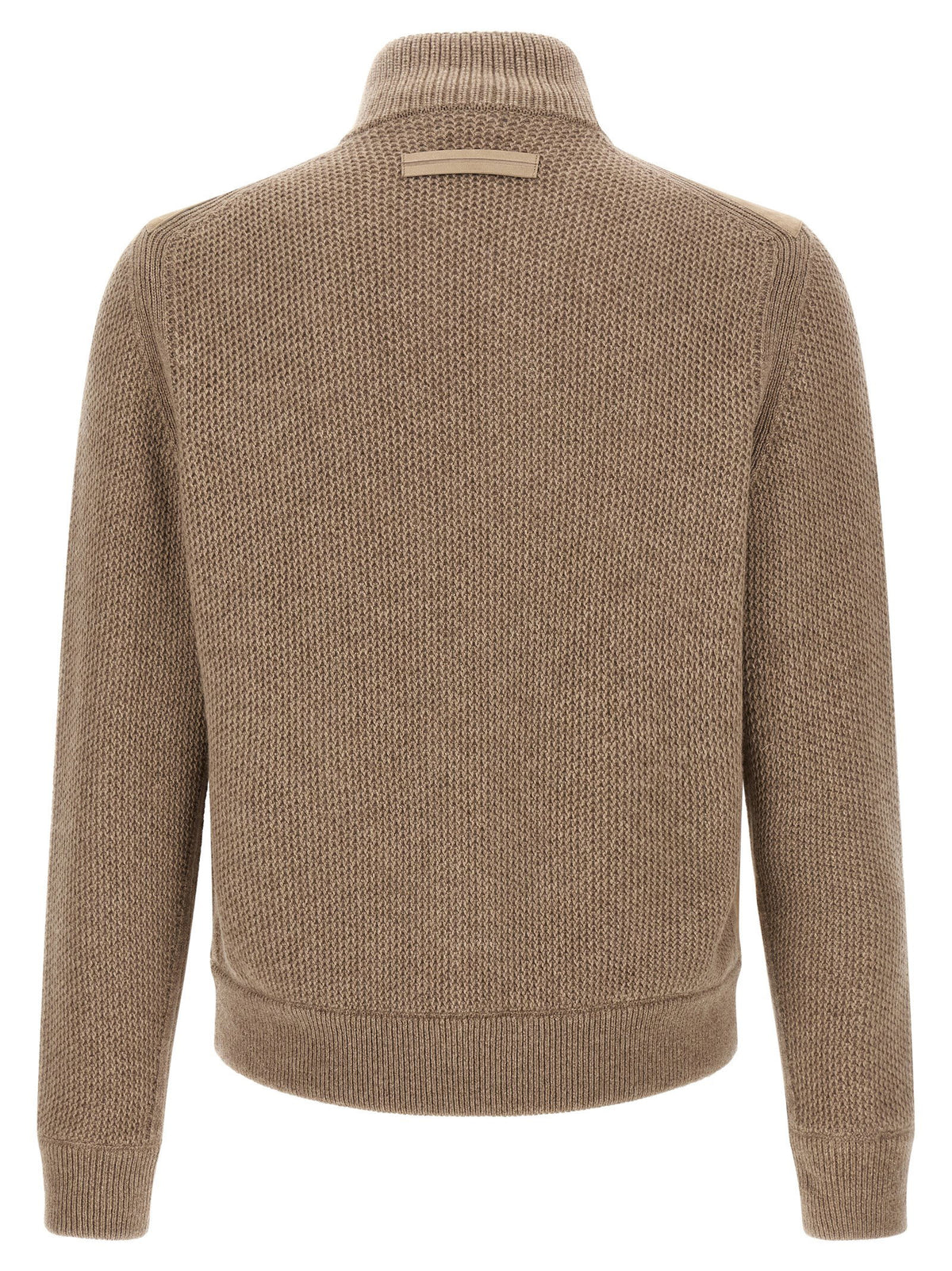 Zegna Suede Panel Cardigan