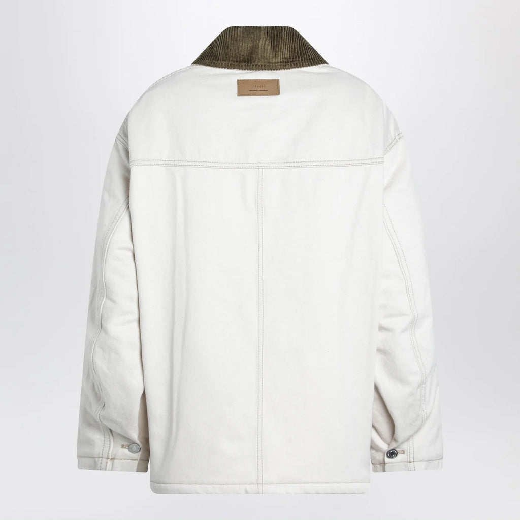 Ami Paris Ivory padded worker cotton jacket