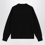 Ami Paris Black Ami de Coeur virgin wool sweater