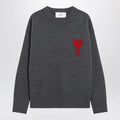 Ami Paris Ami de Coeur sweater in grey virgin wool