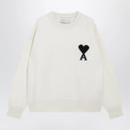 Ami Paris Ami de Coeur sweater in white virgin wool