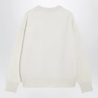 Ami Paris Ami de Coeur sweater in white virgin wool