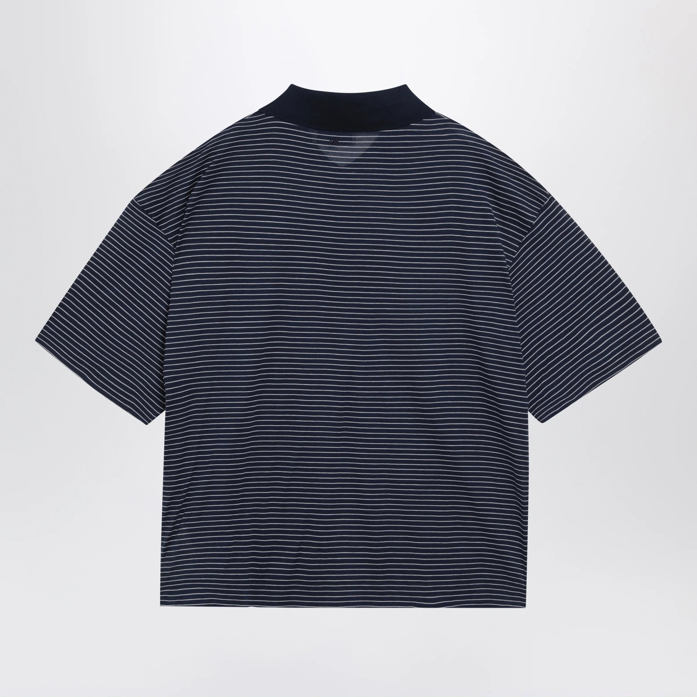 Blue/white striped Ami de Coeur polo by Ami Paris
