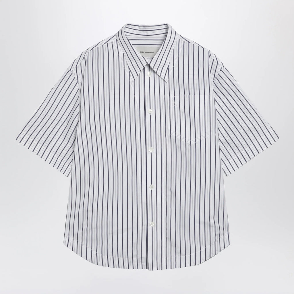 Ami Paris White striped Ami de Coeur shirt