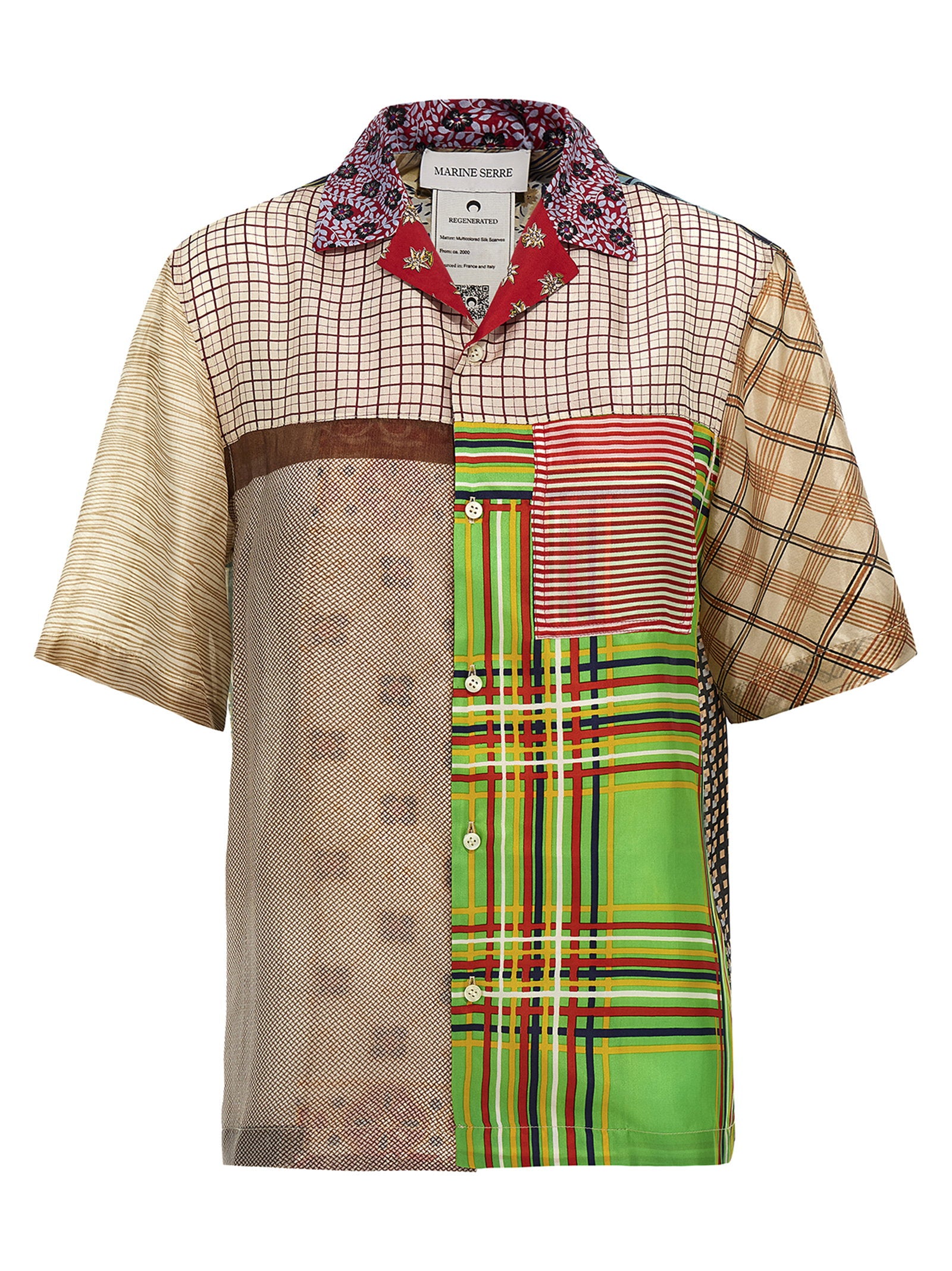 Marine Serre Regenerated Silk Scarves Bowling Shirt