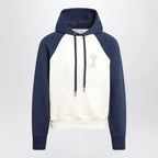 Ami Paris Ami De Coeur hoodie in cream/blue