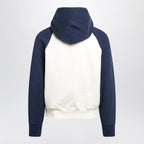 Ami Paris Ami De Coeur hoodie in cream/blue