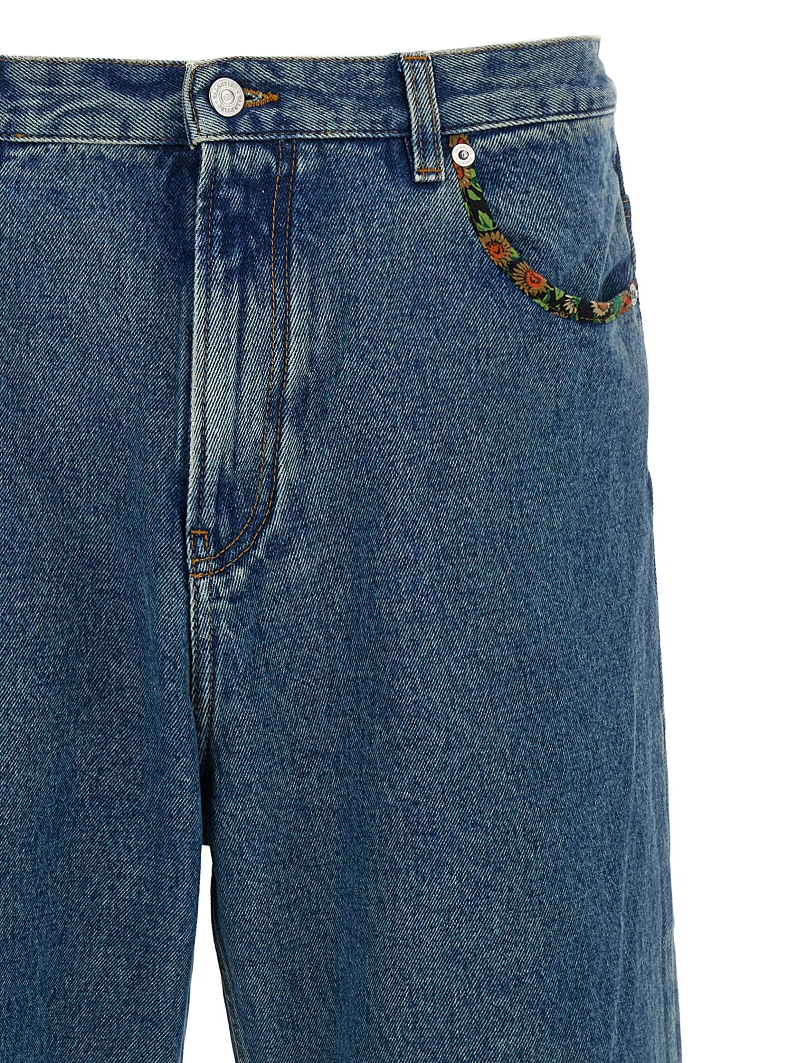 Valentino Garavani Floral Insert Jeans