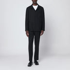 Santaniello Black single-breasted suit in wool blend