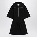 GANNI Black mini dress in crêpe
