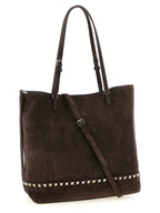 Valentino Garavani Rockstud Medium Suede Shoulder Bag