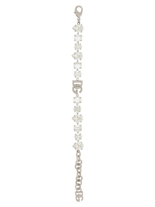 Dolce & Gabbana Bracelet With Rhinestones And Logo