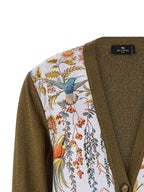 Etro Paisley Silk Insert Cardigan