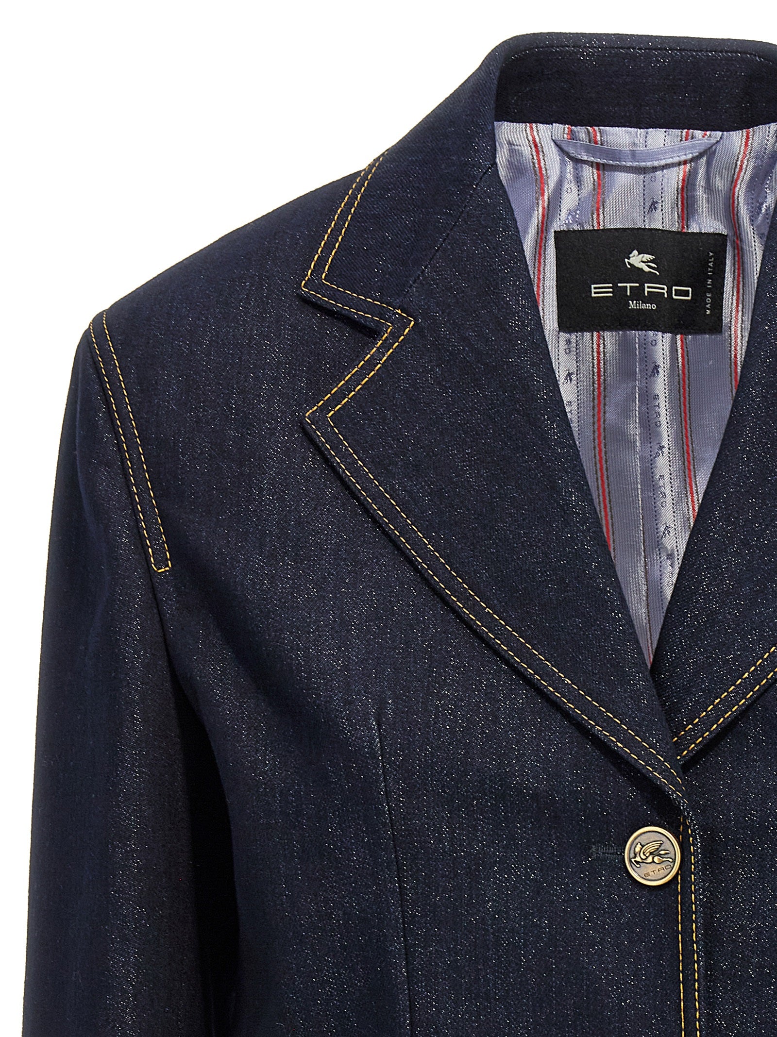 Etro Single-breasted Denim Blazer