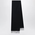 Max Mara Cashmere stole with Monogram embroidery in black