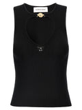 Marine Serre Moon Jewelry Knit Open Neck Top