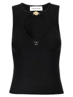 Marine Serre Moon Jewelry Knit Open Neck Top
