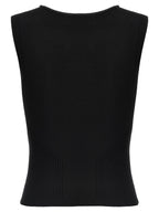 Marine Serre Moon Jewelry Knit Open Neck Top