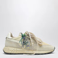 AUTRY Reelwind Super Vintage sneakers in écru nylon and suede