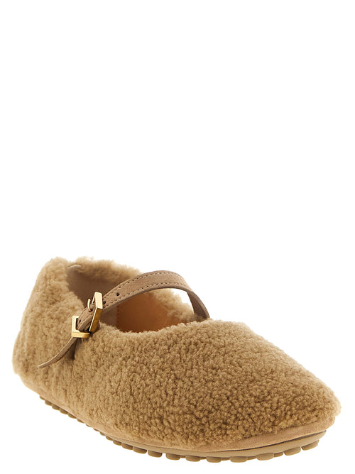 Tod's Gommine Sheepskin Ballet Flats